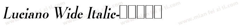 Luciano Wide Italic字体转换